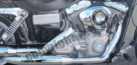 132 Harley Davidson Superglidee - 132 HD Superglide

Original Acrylic Painting
On ¼”